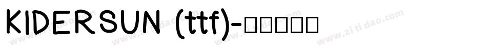 KIDERSUN (ttf)字体转换